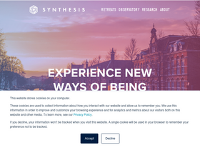 'synthesisretreat.com' screenshot