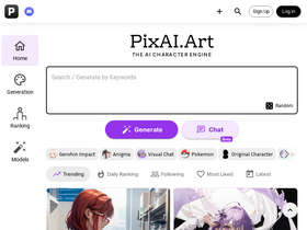 PixAI - Unleash AI to create stunning anime art, effortlessly and without artistic skills.