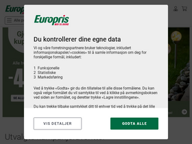'europris.no' screenshot