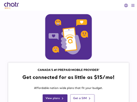 'chatrwireless.com' screenshot