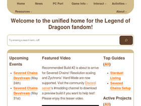 'legendofdragoon.org' screenshot