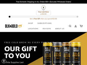 BLK & Bold Specialty Roastery website screenshot