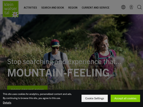 'kleinwalsertal.com' screenshot