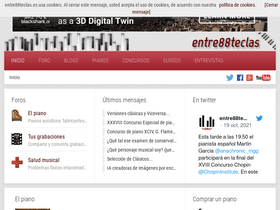 'entre88teclas.es' screenshot