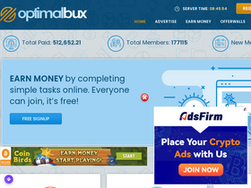 'optimalbux.com' screenshot
