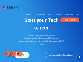 'testpro.io' screenshot