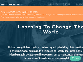 'philanthropyu.org' screenshot