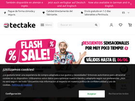 'tectake.es' screenshot