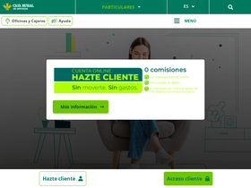 'cajaruraldeasturias.com' screenshot