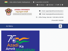 'andhrauniversity.edu.in' screenshot