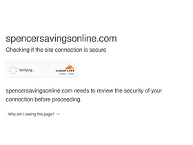 'spencersavingsonline.com' screenshot