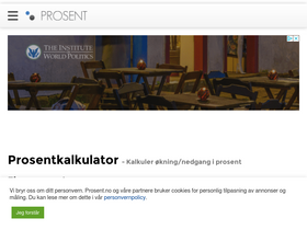 'prosent.no' screenshot
