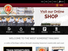 'west-somerset-railway.co.uk' screenshot