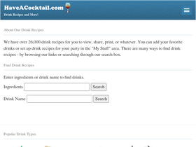 'haveacocktail.com' screenshot