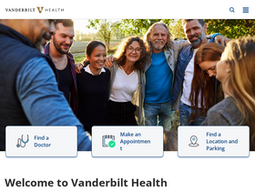 'vanderbilthealth.com' screenshot