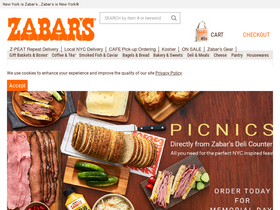 'zabars.com' screenshot