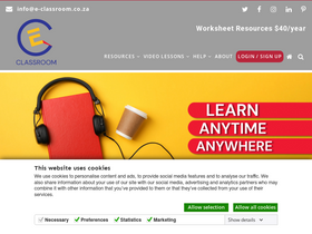 'e-classroom.co.za' screenshot