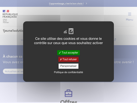 '1jeune1solution.gouv.fr' screenshot