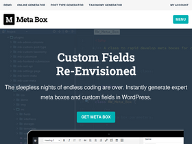 'metabox.io' screenshot