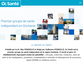 'oc-sante.fr' screenshot