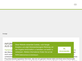 'tierheim.com' screenshot