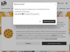 'koro-shop.pt' screenshot