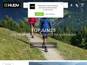 'hudysport.sk' screenshot