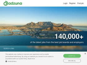 'adzuna.co.za' screenshot