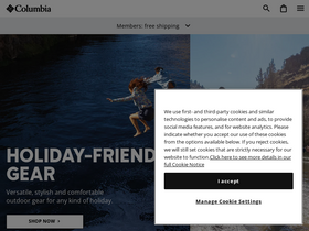 'columbiasportswear.co.uk' screenshot