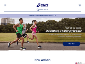 'asics.hk' screenshot