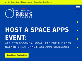 'spaceappschallenge.org' screenshot