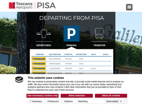 'pisa-airport.com' screenshot
