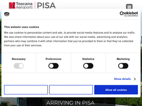 'pisa-airport.com' screenshot