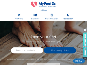 'myfootdr.com.au' screenshot