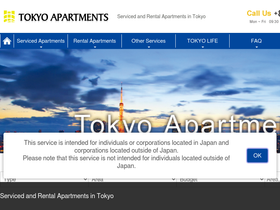 'tokyoapartments.jp' screenshot