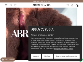 ABRACADABRA homepage screenshot
