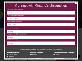 'ontariouniversitiesinfo.ca' screenshot