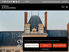'chateaudefontainebleau.fr' screenshot
