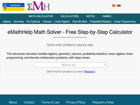 'emathhelp.net' screenshot