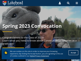 'lakeheadu.ca' screenshot