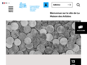'lamaisondesartistes.fr' screenshot