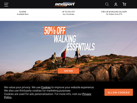 'nevisport.com' screenshot