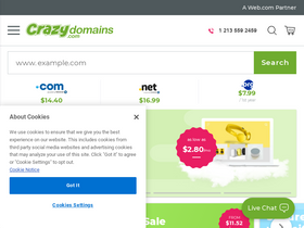 'crazydomains.com' screenshot