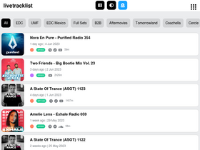 'livetracklist.com' screenshot