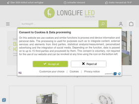 'longlife-led.de' screenshot
