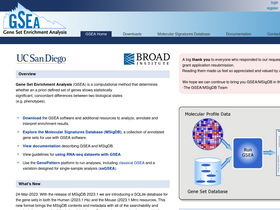 'gsea-msigdb.org' screenshot