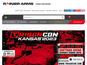 'rainierarms.com' screenshot
