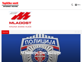 'toplickevesti.com' screenshot