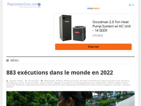 'populationdata.net' screenshot