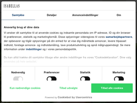 'isabellas.dk' screenshot